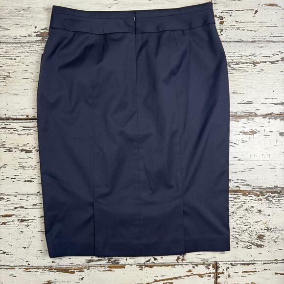 Pendleton Black Wool Blend A Line Pencil Skirt Sz 12 Vented Career Office Pocket - Picture 6 of 9